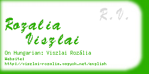 rozalia viszlai business card