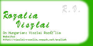rozalia viszlai business card
